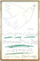 PABLO PICASSO, Congress National du Mouvement de la paix, Issy Les Moulineaux, rare original