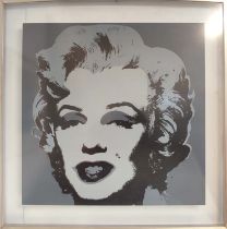 SUNDAY B MORNING, 'Marilyn in grey', screen print, 91cm x 91cm, framed.