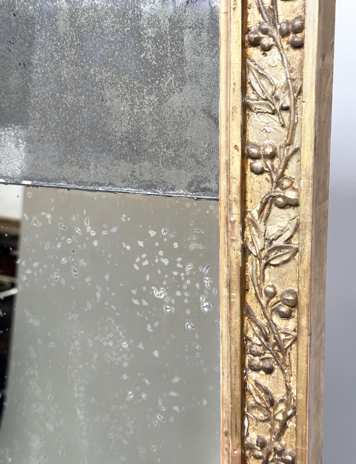 WALL MIRROR, 19th century giltwood and gesso with rectangular trailing berry inset frame and two - Image 7 of 7