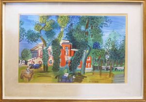 RAOUL DUFY 'Le Paddock à Deauville', lithograph in colours, with signature in the plate and numbered