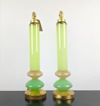 CENEDESE MURANO GLASS TABLE LAMPS, a pair, vintage, 63cm H. (2)
