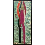 JEFFREY FRANCIS BEARDSALL (American b.1940), 'Untitled abstract', oil on canvas, 114cmx 44cm,