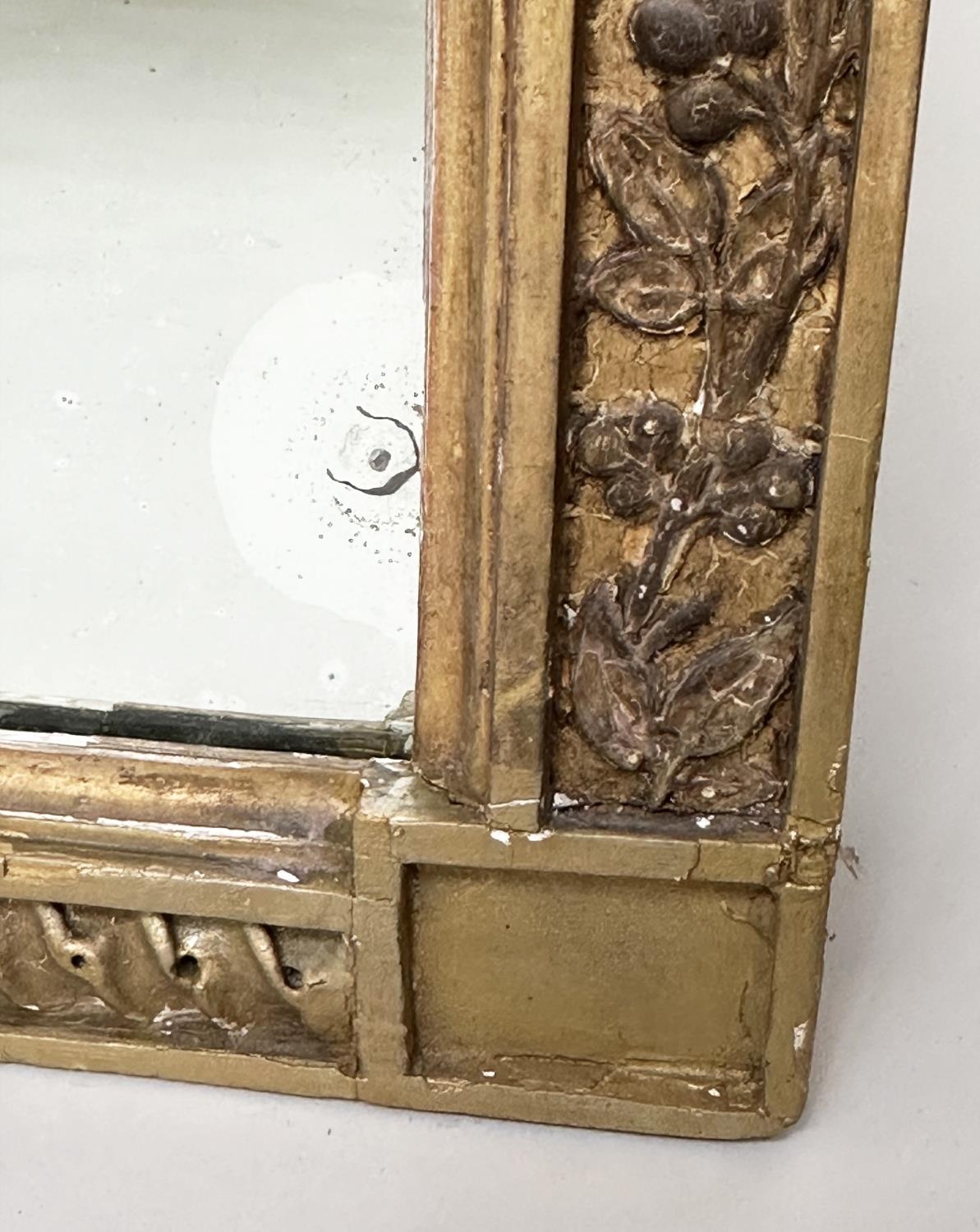 WALL MIRROR, 19th century giltwood and gesso with rectangular trailing berry inset frame and two - Image 4 of 7