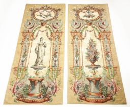 CLASSICAL FRENCH TAPESTRIES, a pair, 181cm x 70cm each. (2)