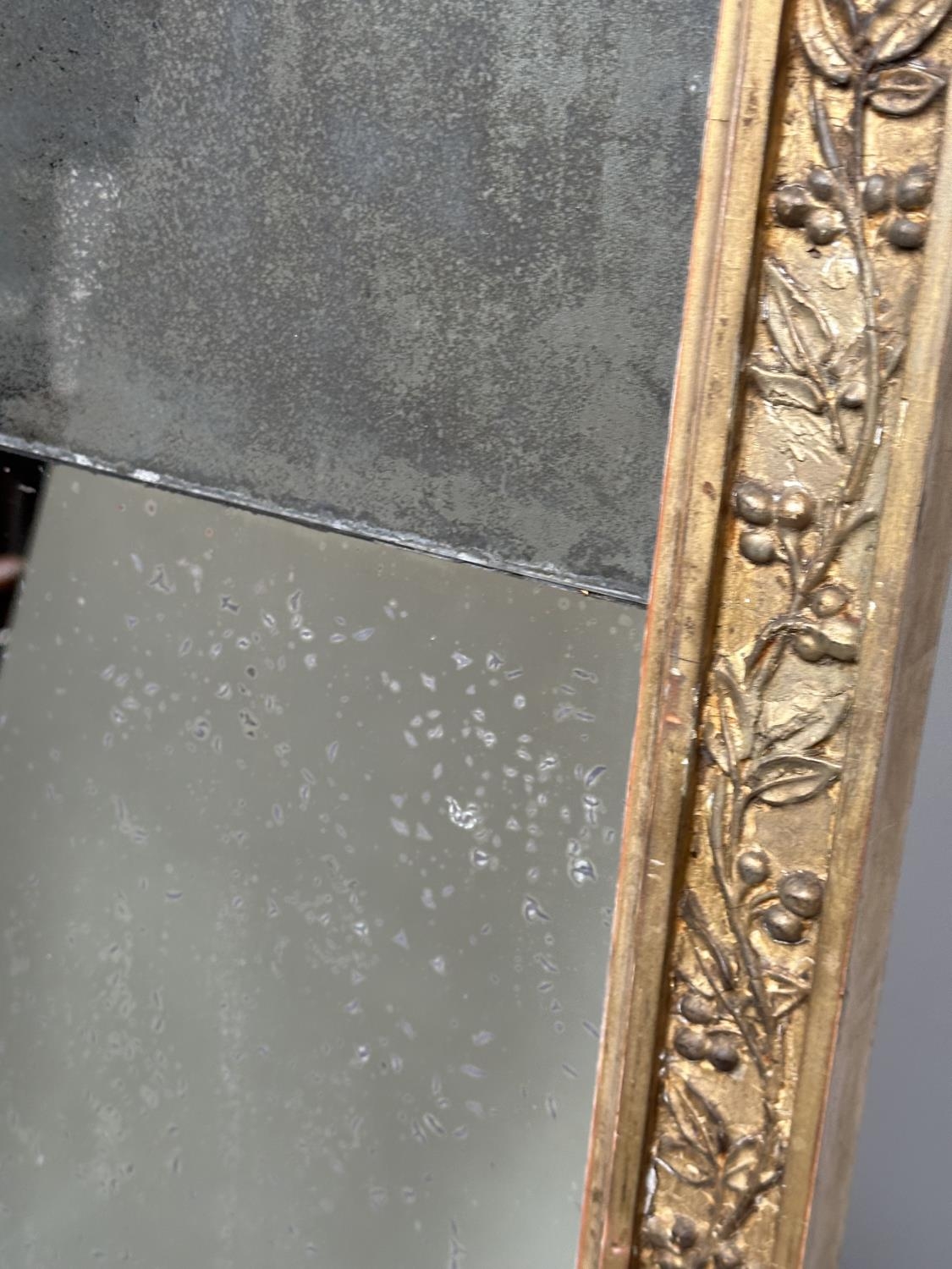 WALL MIRROR, 19th century giltwood and gesso with rectangular trailing berry inset frame and two - Image 6 of 7