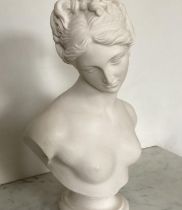 NEOCLASSICAL BUST, composite marble of Venus, after the antique, 34cm H.