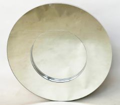 CIRCULAR WALL MIRROR, Art Deco style, two tier mirror framed, 110cm W.