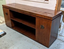 SAN FRANCISCO MCGUIRE CREDEZA, leathered detail to top, 175cm x 48cm x 75cm.