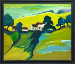 ROBERT WALLS (1927-1999), Landscape, oil on canvas, 75cm x 90cm, signed and dated 66, framed.