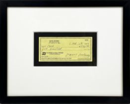 DAVID HOCKNEY SIGNED CHEQUE, dated 1st February 1991, bank cheque to cash for $500 featuring