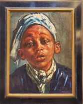 ANDREW VICARI (1932-2016), 'Arab Boy', oil on canvas, 58cm x 44cm, signed, framed.