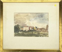 PHILIP WILSON STEER (British 1860-1942), 'Islengham' watercolour, 20cm x 30cm, framed, provenance: