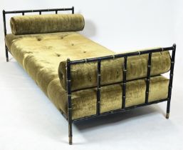ATTRIBUTED TO JACQUES ADNET DAYBED, vintage 20th century French, 206cm x 94cm x 66cm.