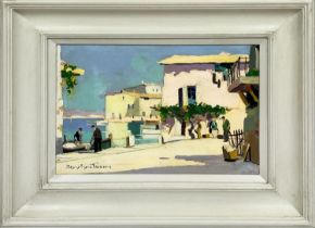 CECIL ROCHFORT D'OYLY-JOHN (British 1906-1993), 'St Tropez', oil on canvas, 23.5cm x 35.5cm, framed.