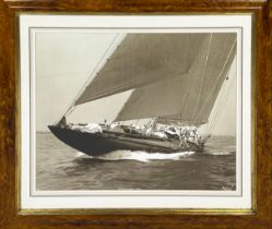 BEKEN OF COWES 'Endeavour - 1935, A 'J' Class Yacht' photorpint, 50cm x 50cm, frame.