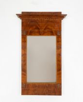 PIER MIRROR, 150cm H x 87cm, mid 19th century Scandinavian mahogany.