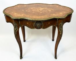 CENTRE TABLE, 75cm H x 101cm W x 65cm D, Napoleon III rosewood, floral marquetry and gilt metal