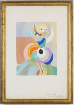 SONIA DELAUNAY, The Dancer rare, hand coloured pochoir, signed in the plate. Suite: Ses peintures,