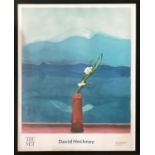 DAVID HOCKNEY, 'Mount Fuji and Flowers', Giclee, 85cm x 62cm, framed. (Published Metropolitan Museum