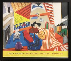 DAVID HOCKNEY, 'Montcalm Interior at Seven o'clock' 1988, Giclee, 98cm x 82cm, framed. (Subject to