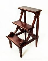 LIBRARY STEPS, mahogany, Regency style, 45cm x 82cm H.