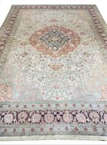 ISPHAHAN DESIGN SILK CARPET, 270cm x 180cm.