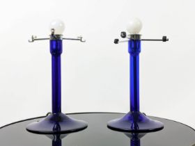 CARLO MORETTI CUPOLA LAMPS, two similar, Murano glass, each signed to bases, 24cm H each not