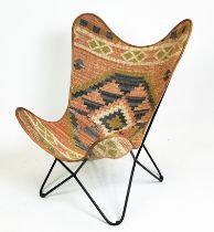 KILIM BUTTERFLY STYLE CHAIR, 93cm H x 61cm.