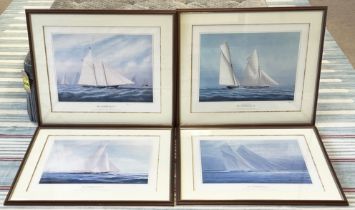 TIM THOMPSON (British, b.1952) 'America's Cup', a set of four prints, signed in pencil, each 71cm