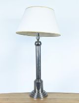 COLUMN TABLE LAMP, 82cm tall overall including shade.