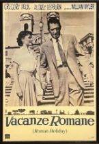 VACANZE ROMANE (ROMAN HOLIDAY) POSTER, reproduction, 98cm x 66cm.