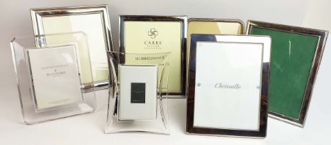 A COLLECTION OF SEVEN PHOTOGRAPH FRAMES, including one by Carrs of London, three further Sterling