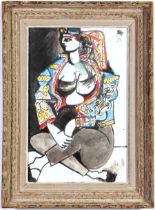 PABLO PICASSO, Jacqueline Roque 2, Spanish collotype dated in the plate, suite: Californie circa