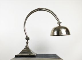 DESK LAMP, 65cm tall, polished metal.