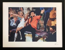 ELVIS PRESLEY WITH NANCY SINATRA, Speedway framed and glazed, 'Singing, Viva la Vegas', 43cm x 53cm.