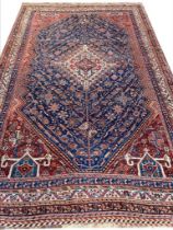 ANTIQUE PERSIAN QASHQAI CARPET, 240cm x 160cm.