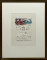 CHATEAU MOUTON ROTHSCHILD, 'George Baselitz 1989', lithograph in colours on Arches paper, 35cm x