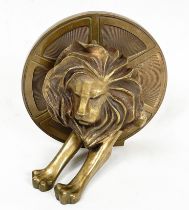 BRONZE CANNES LION AWARD, lion film reel design, stamped on back Arthus Bertrand, Paris, 15cm x 17cm