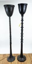 PAOLO MOSCHINO CONSTANTIN FLOOR LAMPS, a near pair, 180.5cm H at tallest. (2)