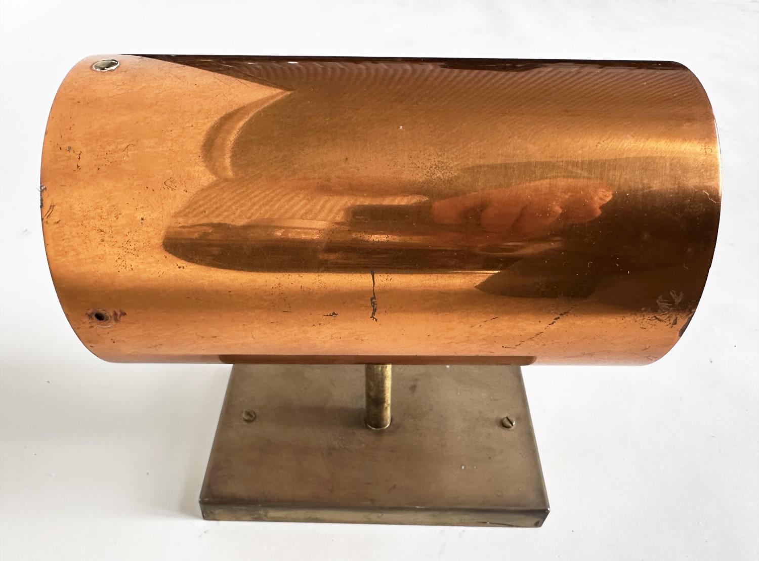 WALL LIGHTS, a set of four 1960s tubular solid copper and solid brass heavy duty, 23cm H x 13cm - Image 15 of 20