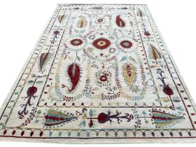 FINE SUZANI DESIGN CARPET, 301cm x 248cm.