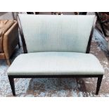 HALL SEAT, contemporary style, green grey velvet upholstery, 97cm high, 120cm wide, 55cm deep