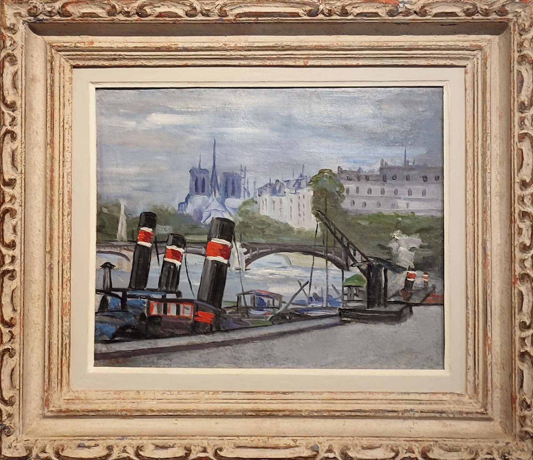 ROBERT RAFAILOVICH FALK (1886-1958), 'Notre Dame from the Seine', oil on canvas, 36cm x 45cm, - Bild 2 aus 4