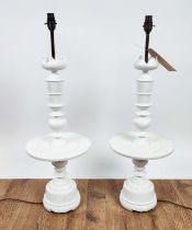 JULIAN CHICHESTER KATHRYN'S CANDLESTICKS LAMPS, a pair, 83cm H. (2)