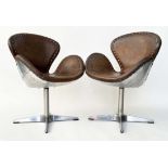 TIMOTHY OULTON DEVON SPITFIRE CHAIRS, 90cm high, 70cm wide, 60cm deep, a pair. (2)