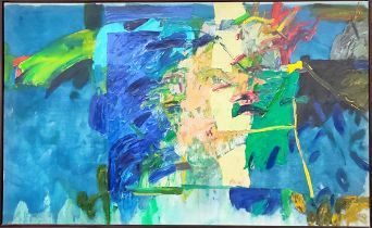 20TH/21ST CENTURY SCHOOL, 'Abstract', 142cm x 239cm, oil on canvas.