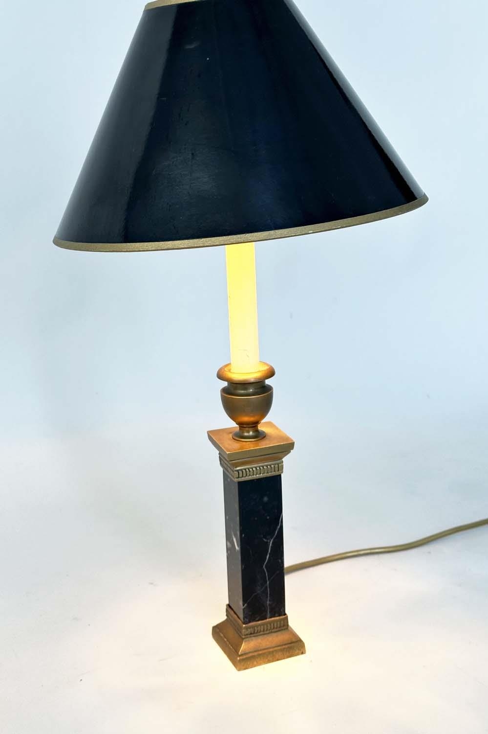TABLE LAMPS BY BESSELINK AND JONES, a pair, marble and gilt metal mounted of square section column- - Image 12 of 23