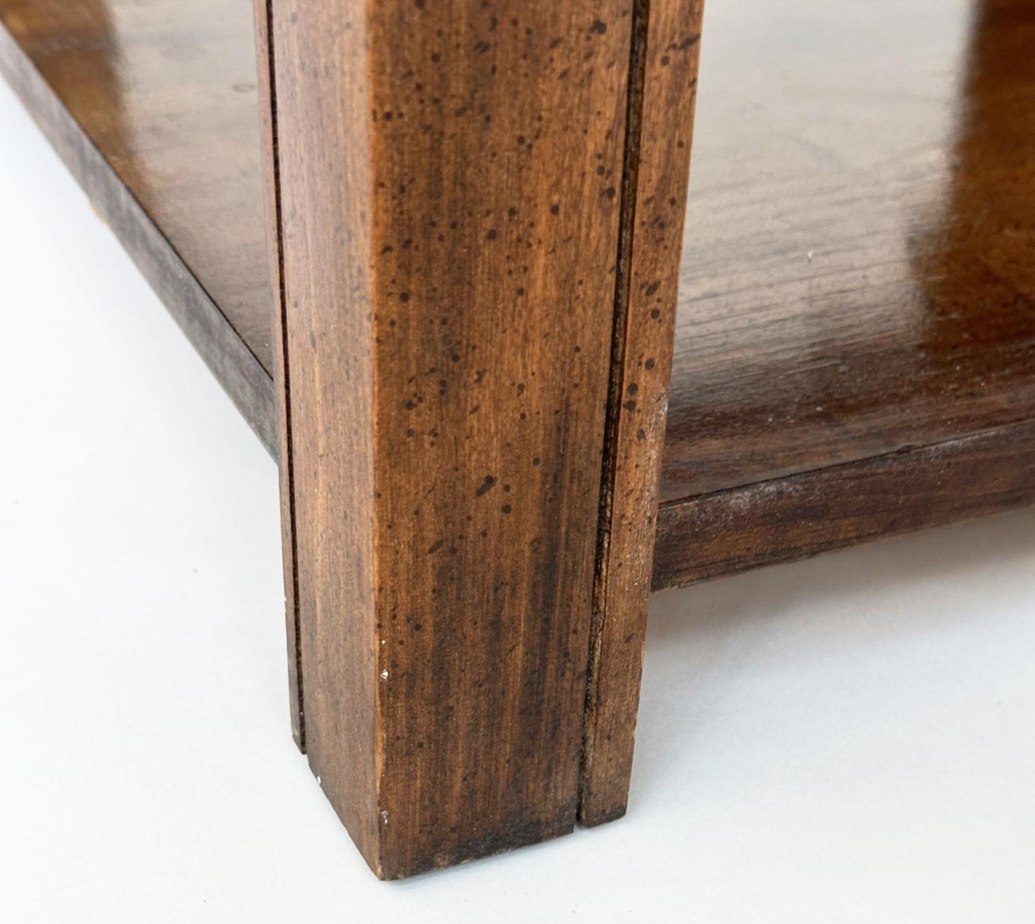 LAMP TABLES, a pair, Georgian style mahogany and gilt metal mounted, each square glazed with - Image 13 of 18