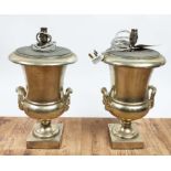 PAOLO MOSCHINO TABLE LAMPS, a pair, polished metal, 50cm H. (2)