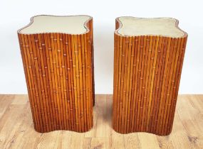 PAOLO MOSCHINO PALMETTO CENTRE TABLES, a pair, 72mc x 41.5cm x 42cm. (2)